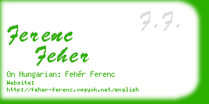 ferenc feher business card
