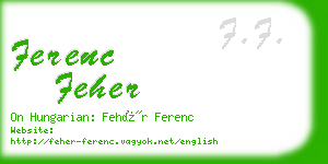 ferenc feher business card